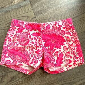 Pink and White Floral J. Crew Shorts
